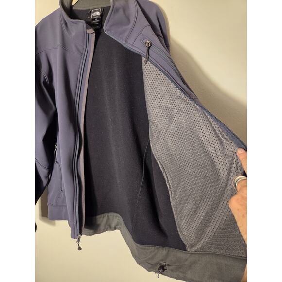 The North Face TNF Apex Gray Softshell Jacket Mens Size Large Full Zip Outdoors - Picture 6 of 10